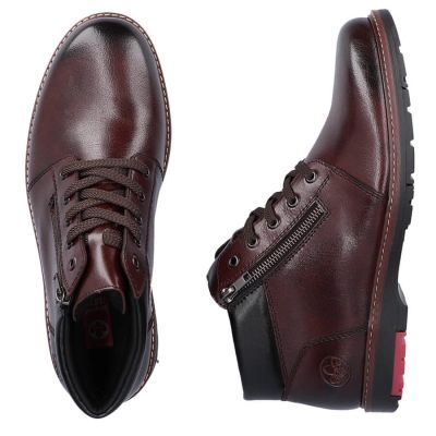 40. Rieker M RKR625 bequeme Lederstiefelette mit Wollfutter, braun