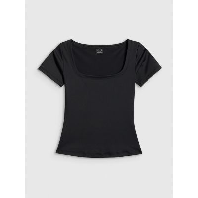 6. Damen-T-Shirt, schmal geschnitten, einfarbig, Größe 4F 4FRSS26TTSHF3633-20S