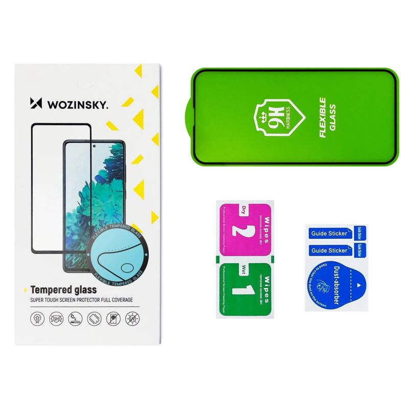 9. Full Cover Flexi Nano Glass Film gehärtetes Glas mit Moto G60s Rahmen