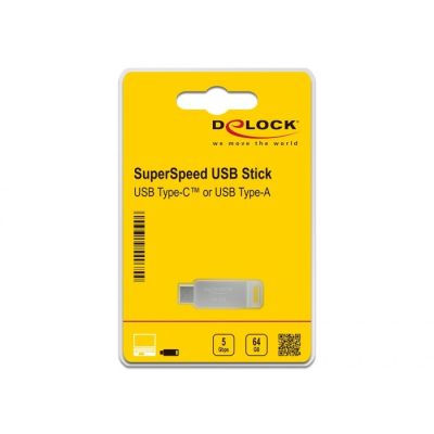 3. DeLOCK USB-C + USB-A 5 Gbit/s 64 GB – Metallgehäuse