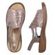 4. Bequeme Damen-Sandalen zum Hineinschlüpfen in Beige Rieker 608D1-60
