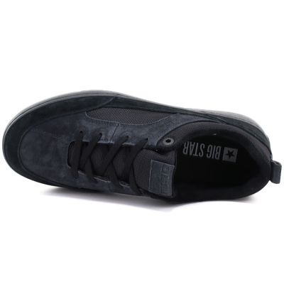 4. Schwarze Herren-Sneaker aus Leder, Big Star UU174118