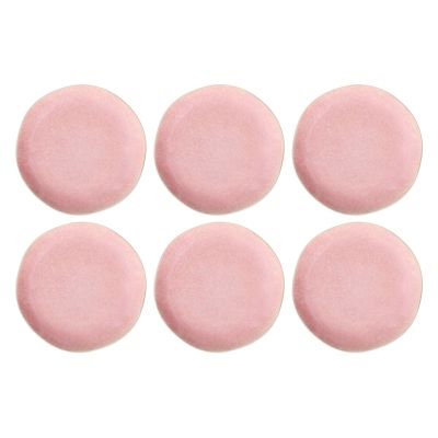 ROSE&TULIPANI CONCERTO FUSE ROSA Set mit 6 Speisetellern 27 cm