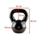 28. Schwarze HMS KNV08 Kettlebell aus Gusseisen 