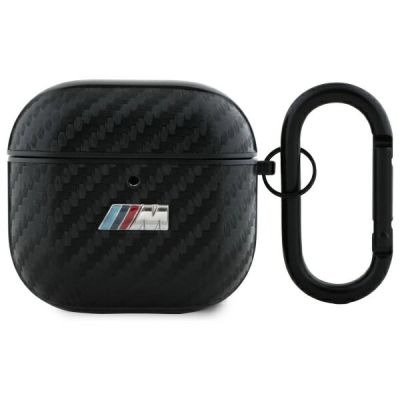 BMW BMA4CMPUCA AirPods 4 Hülle schwarz/schwarz PU Carbon M Collection