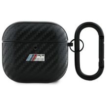 BMW BMA4CMPUCA AirPods 4 Hülle schwarz/schwarz PU Carbon M Collection