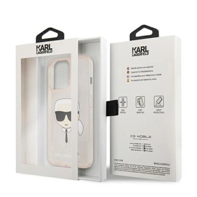 8. Karl Lagerfeld Glitzer Karl's Head Case für iPhone 13 Pro / iPhone 13 - Gold