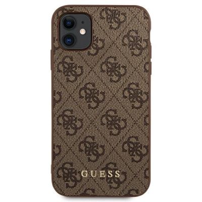 3. Guess 4G Metal Gold Logo Case für iPhone 11 / Xr 6.1" - Braun