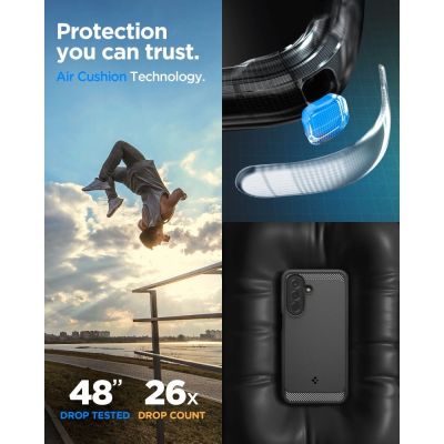 7. Spigen Rugged Armor Schutzhülle für Samsung Galaxy A27 5G – Mattschwarz