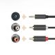 5. Ugreen AV102 10511 Kabel 3,5 mm Miniklinke (männlich) / 2RCA (männlich) 1,5 m – grau
