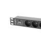 3. RACK-Steckdosenleiste Lanberg PDU-03E-0200-IEC-BK (3 x Typ E; 10 A; 2 m; schwarz)