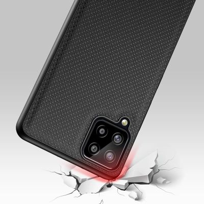 6. Dux Ducis Fino Hülle ist mit Nylon überzogen Samsung Galaxy A22 4G schwarz
