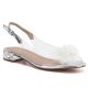 Transparente Damen-Sandalen mit silberfarbenem Zierelement D&A MR62-9072