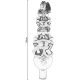 7. Gläserner Christbaumspitzen-Aufsatz 3 Schneemänner 28 cm