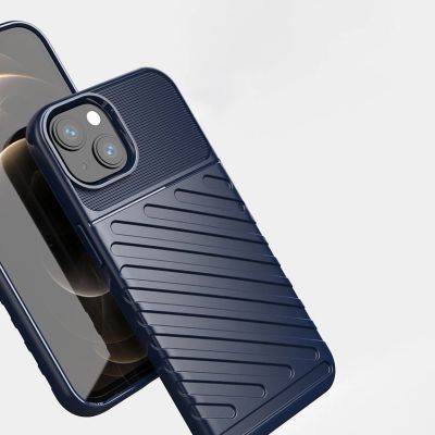 3. Thunder Case Flexibel Robuste Panzer Handyhülle TPU Schutzhülle für iPhone 13 mini blau
