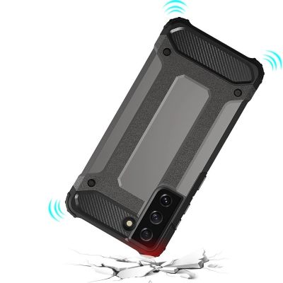 6. Hybrid Armor robuste TPU/PC Panzer Handyhülle Hard Case für Samsung Galaxy S22+ (S22 Plus) schwarz