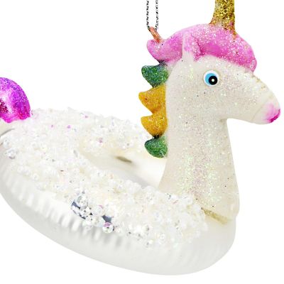 4. GLAS-FORMORNAMENT EINHORN MICA