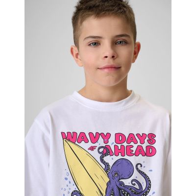 3. Baumwoll-T-Shirt für Jungen 4F 4FJRSS26TTSHM3904-10S