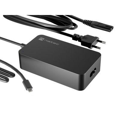 4. NATEC Netzteil/Ladegerät Grayling GAN USB-C 65W für Laptops, Tablets, Handys