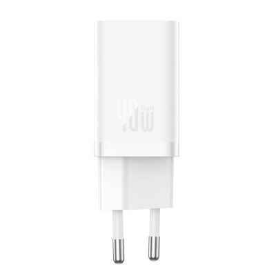 2. Baseus GaN5 Pro 40W 2xUSB-C Wandladegerät – Weiß