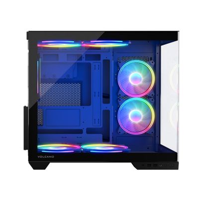 MODECOM VOLCANO PANORAMA APEX ARGB 3F MIDI SCHWARZES GEHÄUSE