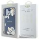 8. Guess Grained Printed Flower Pattern MagSafe iPhone 16 Hülle Blau