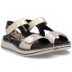 4. Remonte by Rieker D3J50-90 Damen-Plateausandalen aus metallisch-goldenem Leder