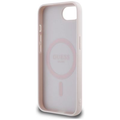 7. Guess Peony Script Logo MagSafe iPhone 16e Hülle - Braun