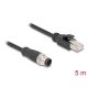 3. DeLOCK Kabel M12 A-coded, 8-polig, Stecker auf RJ45-Stecker, PVC, 5 m