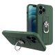Ring Case Silikonhülle mit Fingergriff und Ständer für Samsung Galaxy A22 4G dunkelgrün