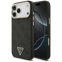Guess 4G Triangle Logo MagSafe Case für iPhone 17 Pro Max - Schwarz und Gold