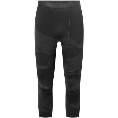 VIKING Gasher Herrenunterwäsche-Set 3/4 Merino, Schwarz, XXXL