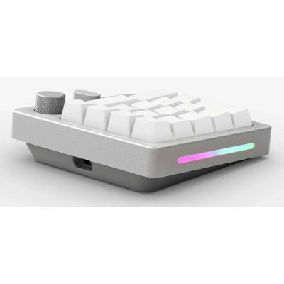 3. Keychron GMMK Nummernblock-Tastatur für Zuhause/Büro, USB + Funk + Bluetooth, Weiß