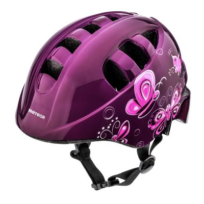 14. Meteor KS08 Pink Butterflies Fahrradhelm 24900-24901