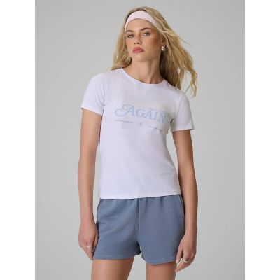 Damen-T-Shirt mit schmaler Passform und Aufdruck 4F 4FRAW26TTSHF4373-10S