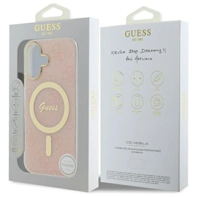 8. Guess IML 4G MagSafe Hülle für iPhone 16 – Pink