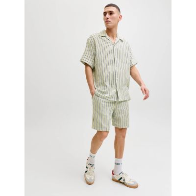6. Jack&Jones Herren-Streifenshorts JPSTJAIDEN COBA STRIPE JOG SHORTS REG SN 12274413 TEA/STRIPES