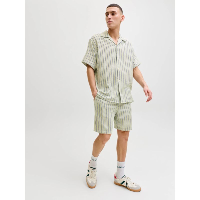 6. Jack&Jones Herren-Streifenshorts JPSTJAIDEN COBA STRIPE JOG SHORTS REG SN 12274413 TEA/STRIPES