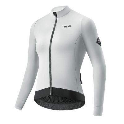 Rockbros YDWT006 TVI Damen-Radtrikot, isoliert, Herbst/Winter, Größe S – Weiß und Grau
