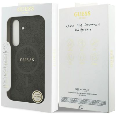 9. Guess 4G Ring Classic Logo MagSafe Hülle für Samsung Galaxy S25 FE - Schwarz