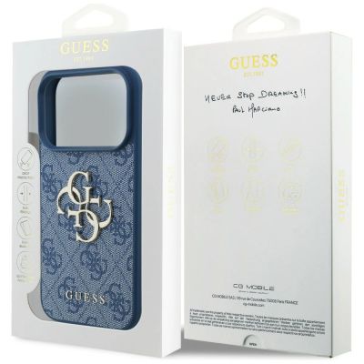 8. Guess 4G Big Logo Hülle für iPhone 17 Pro / 18 Pro - Blau