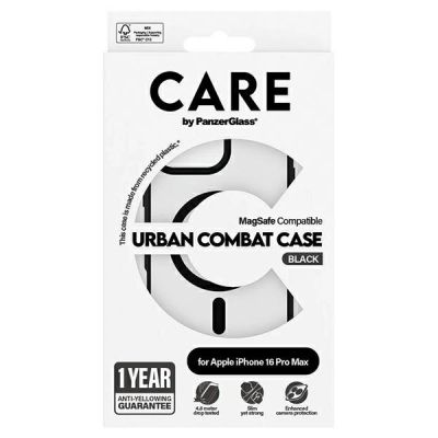 4. CARE by PanzerGlass Flagship Urban Case mit MagSafe für iPhone 16 Pro Max – Transparent