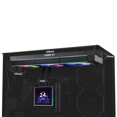5. Lian Li HydroShift II LCD-S 360 CL Prozessor-Flüssigkeitskühlungs-Kit 12cm Schwarz 1 Stück.