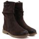 4. Gefütterte Damen-Ankle-Boots mit gerafftem Obermaterial, Schokoladenbraun, M.Daszyńskie SA296-5