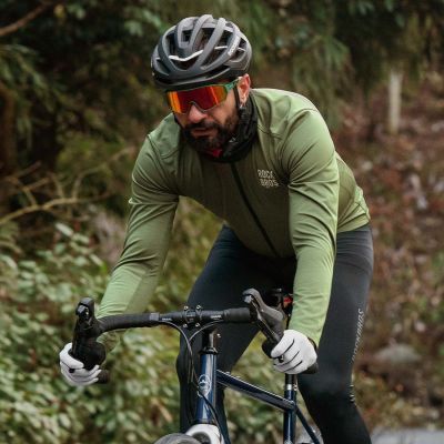 6. Rockbros TLWT001 ROAD TO SKY winddichtes, isoliertes Radtrikot L - grün
