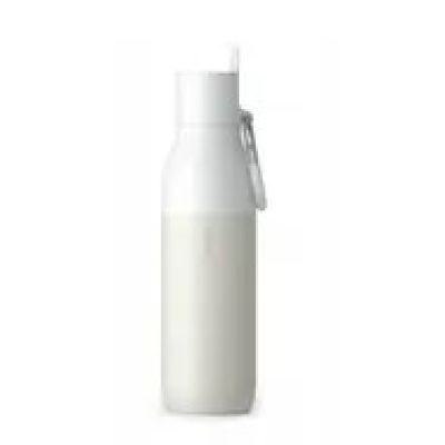 LARQ Bottle Flip Top - Thermosflasche mit Strohhalm, ausziehbarem Trinkverschluss 500 ml (granitweiß)