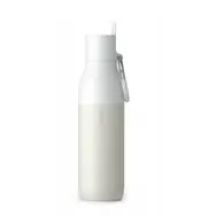 LARQ Bottle Flip Top - Thermosflasche mit Strohhalm, ausziehbarem Trinkverschluss 500 ml (granitweiß)