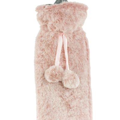 8. GUMMI-WÄRMEFLASCHE MIT ALPINA-HÜLLE 2L ROSA