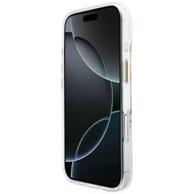 5. Guess IML Script Metal MagSafe Hülle für iPhone 17 - Transparent