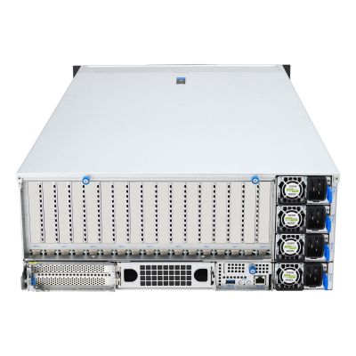 14. Asus Rack-Plattform (4U) ESC8000A-E13X AMD EPYC 9005 (8xNVMe, 2xM.2, 2x10Gbe, 8xQSFP, IPMI, R3200W)